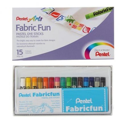 Пастель для ткани Pentel FabricFun Pastels, 15 цветов, 8/60 мм