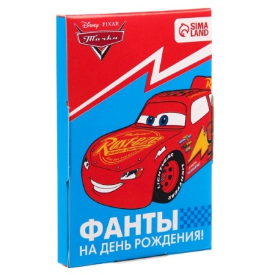 Игра Фанты "Настоящему гонщику", Тачки, 9,3х8,8х1 см