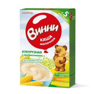 Каша ВИННИ молочная кукурузная с пребиотиками 200г