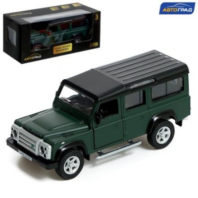 Машина металлическая LAND ROVER DEFENDER, 1:32, инерция, цвет матовый зелёный