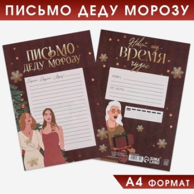 Письмо Деду Морозу «Новый Год - время чудес», 21х30 см