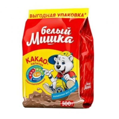 Какао Белый мишка 500г пакет