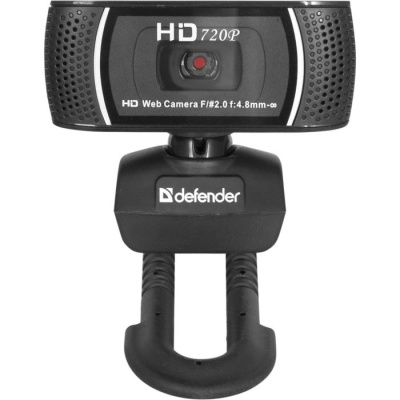 Веб-камера Defender G-lens 2597, 2 МП, 1280 х 720, HD720p, черная