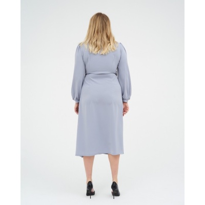 Платье женское MIST, plus-size, р.58, серо-голубой