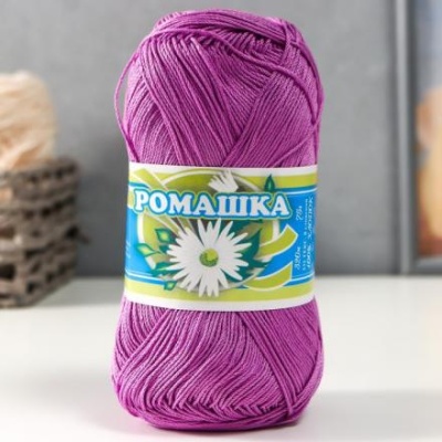 Нитки вязальные "Ромашка" 320м/75гр 100% мерсеризованный хлопок цвет 2106