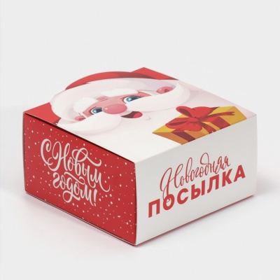 Коробка складная «Дедушка Мороз», 15 х 15 х 8 см