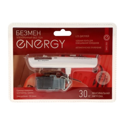 Безмен Energy BEZ-152А, электронный, до 30 кг, точность до 50 г, белый