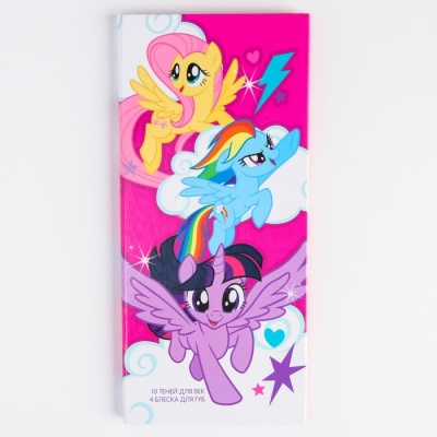 Набор косметики My Little Pony, тени 10 цв по 1,3 гр, блеск 4 цв по 0,8 гр