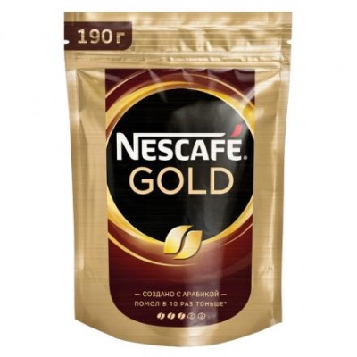 Кофе Nescafe Gold пакет, 190 г