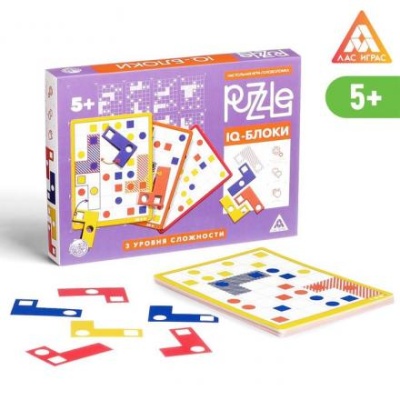 Настольная игра головоломка Puzzle «IQ-блоки. 12 элементов» 2 вид, 5+