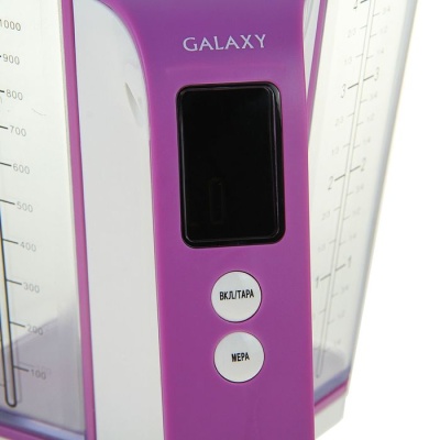 Весы кухонные Galaxy GL 2805, электронные, до 2 кг, LCD-дисплей, фиолетовые