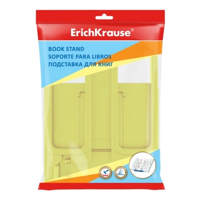 Подставка для книг ErichKrause Base, Neon Solid, пластик, желтая