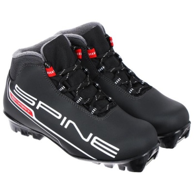 Ботинки лыжные Spine Smart 457, SNS, искусственная кожа, цвет чёрный, лого белый, размер 33