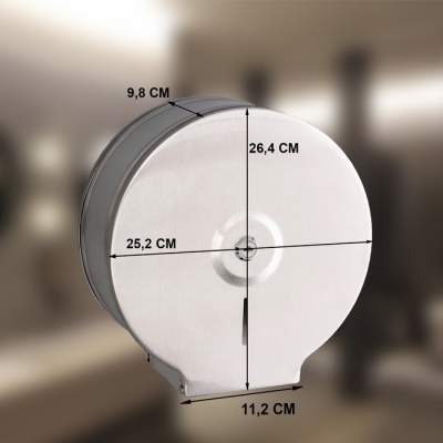 Диспенсер туалетной бумаги, нержавеющая сталь, втулка 6 см