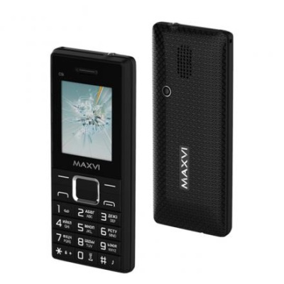 Сотовый телефон Maxvi C9i, 1.77", microSD, 2 sim, FM, фонарик, 800 мАч, черный