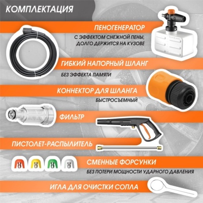 Мойка высокого давления Bort BHR-2300-Pro, 2300 Вт, 170 бар, 480 л/ч