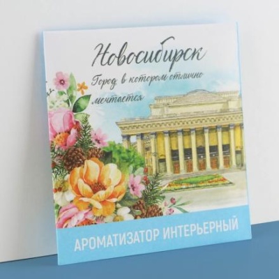 Ароматизатор в конверте «Новосибирск», зелёный чай, 11 х 11 см