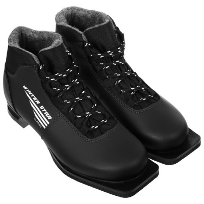 Ботинки лыжные Winter Star classic, NN75, искусственная кожа, цвет чёрный, лого белый, размер 46