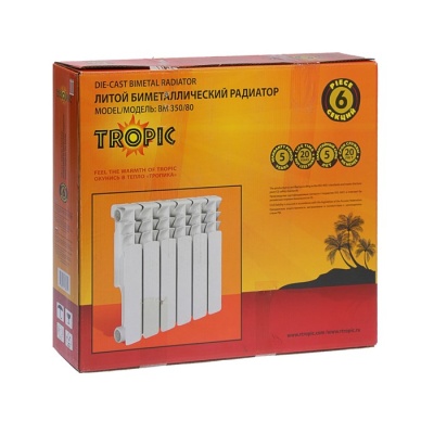 Радиатор "Tropic" 350x80 биметаллический 6 секций