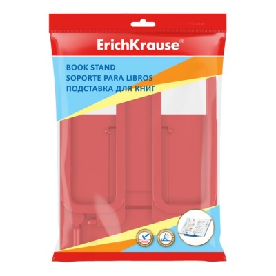 Подставка для книг ErichKrause Base, Classic, пластик, красная