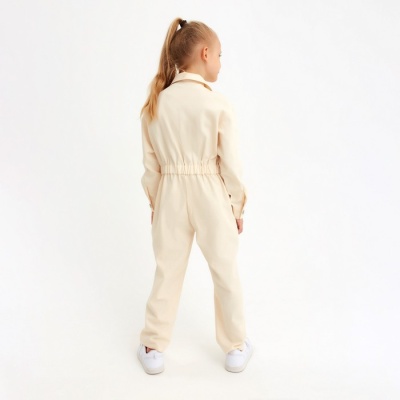 Комбинезон для девочки MINAKU: Casual collection KIDS цвет бежевый, рост 158