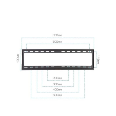 Кронштейн Arm media STEEL-2, для ТВ, наклонный, 32-90", до 40 кг, 25 мм, черный