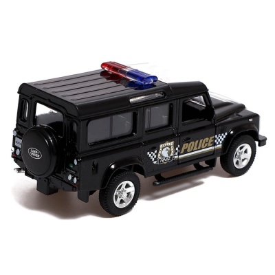 Машина металлическая LAND ROVER DEFENDER, 1:32, инерция, полиция