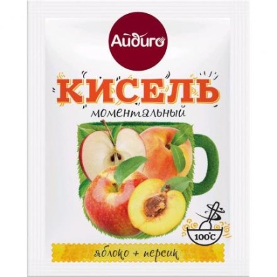 Кисель моментальный яблоко+персик 30 г "Айдиго" 20/20