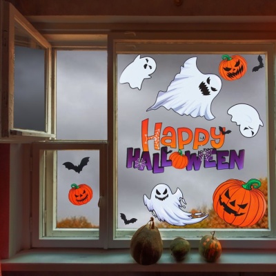 Интерьерные наклейки «Happy Halloween», привидения