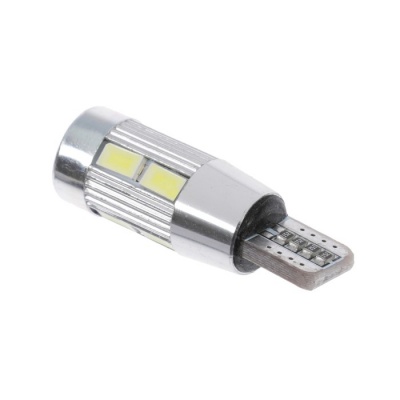 Автолампа светодиодная Cartage, T10, 12 В, 10 SMD, линза