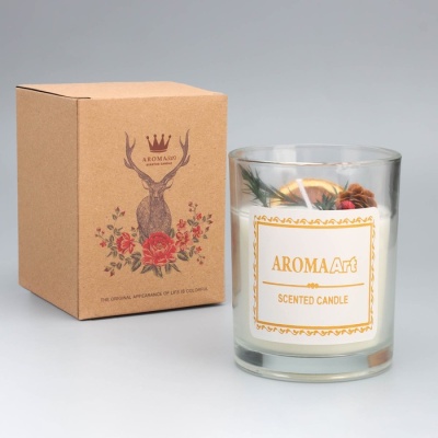 Свеча ароматическая "Aroma Art", страстная самба, круглая, 8х10,5 см