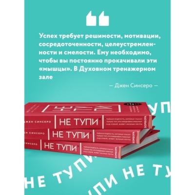 «НЕ ТУПИ. Только тот, кто ежедневно работает над собой, живет жизнью мечты», 208 стр, Синсеро Д.