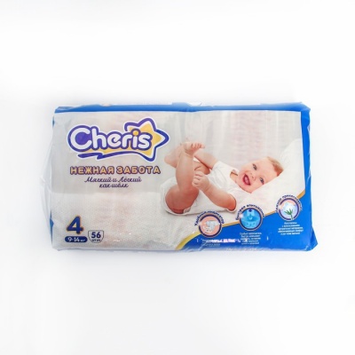 Детские подгузники Cheris 56 шт. размер L (9-14кг)