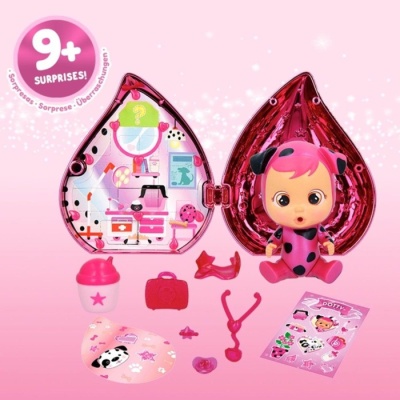 Кукла Cry Babies Magic Tears, серия Pink Edition, дом в форме розовой слезы, 9 видов, МИКС