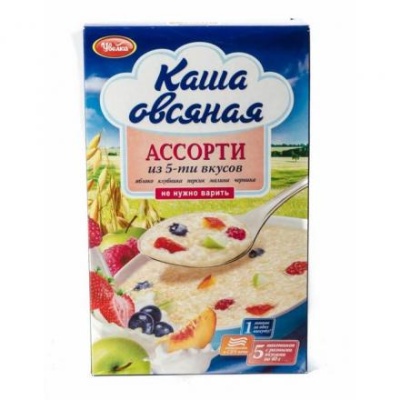 Каша б/п УВЕЛКА Ассорти 5 вкусов 200г (5*40г)