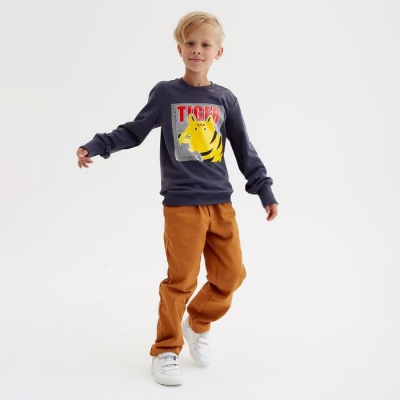 Брюки для мальчика MINAKU: Casual collection KIDS, цвет рыжий, рост 104 см