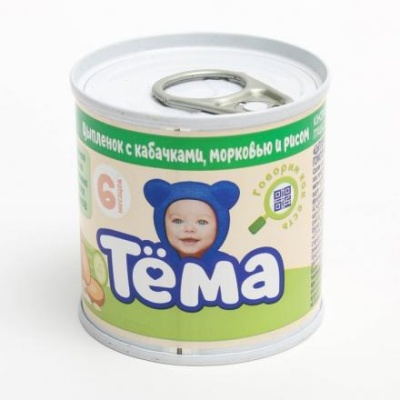 Пюре ТЕМА цыпленок/кабачок/морковь/рис 90г