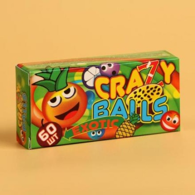 Драже разноцветное "Crazy balls Exotic", 60 шт.