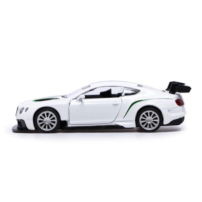 Машина металлическая BENTLEY CONTINENTAL GT3, 1:43, инерция, открываются двери, цвет белый