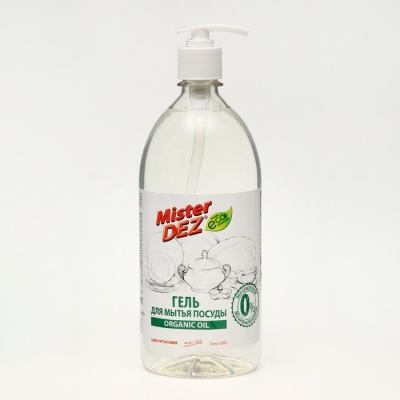 Гель для мытья посуды Mister DEZ "Organic oil",eco cleaning,1 л