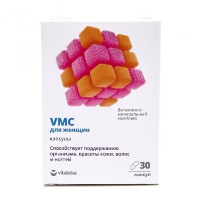 Витаминно-минеральный комплекс для женщин Витатека VMC, 30 капсул по 0.817 г