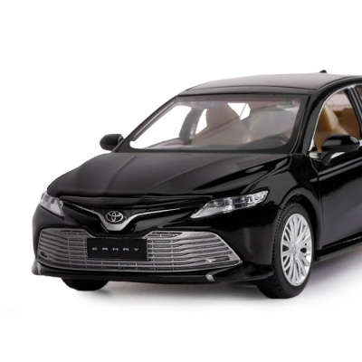 Машина металлическая Toyota Camry, 1:32,инерц, световые и звуковые эффекты, открываются двери, цвет чёрный