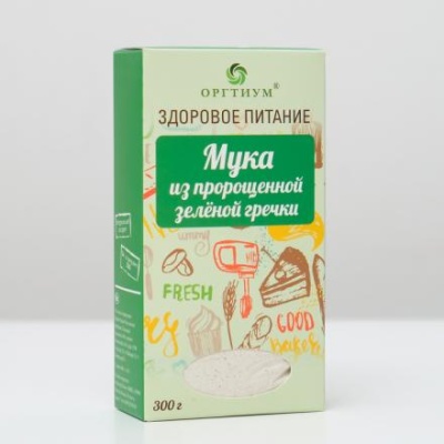 Мука из пророщенной зелёной гречки, 300 г