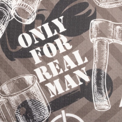 Полотенце "Only for real man" 70х146 см, 100% хлопок 160гр/м2