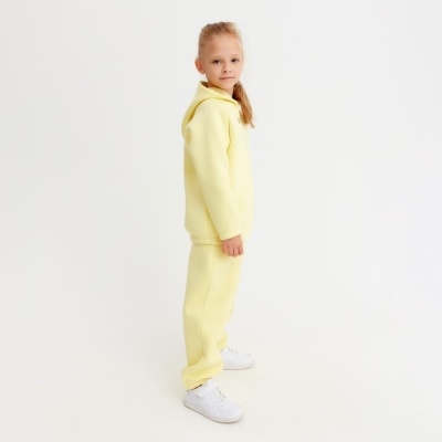 Костюм детский (худи, брюки) MINAKU: Basic Line KIDS, oversize, цвет жёлтый, рост 158