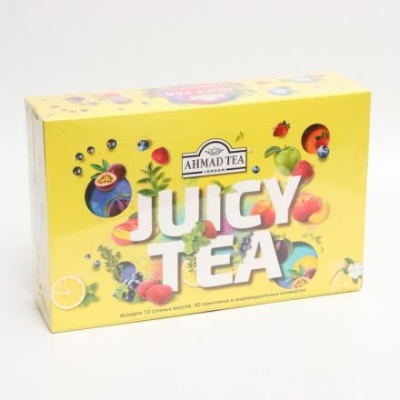 Набор чая Ahmad Tea Juicy tea ассорти/12 видов/60пакетиков