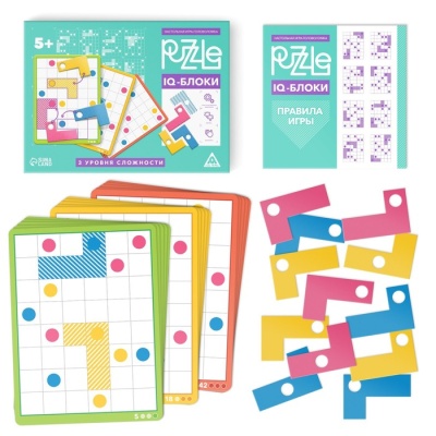 Настольная игра головоломка Puzzle «IQ-блоки 12 элементов» 1 вид, 5+