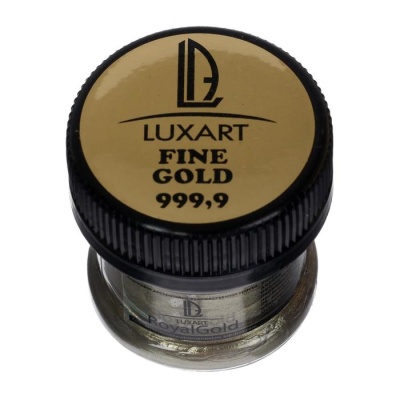 Краска акриловая, LUXART. Royal gold, 25 мл, c высоким содержанием металлизированного пигмента, золото чёрное