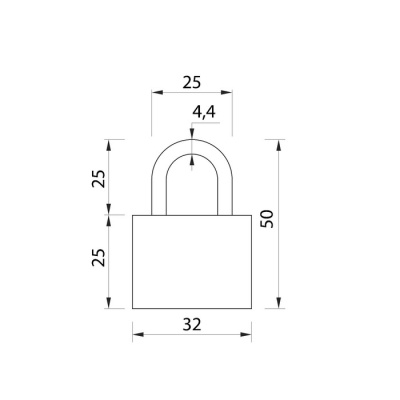 Замок навесной, тип 5, 5х40 мм