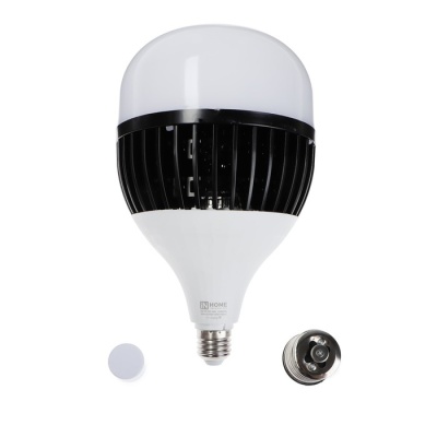 Лампа светодиодная IN HOME LED-HP-PRO, 100 Вт, 230 В, E27, с адаптером, Е40, 6500 К, 9500 Лм